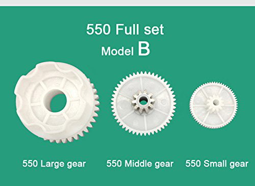 weelye 550 Full Set of Motor Gear Box Large Gear Middle Gear Small Gear for Kids Ride On Car,Children's Toy Car 550 Gearbox Accessory Children Electric Ride on Toys Replacement Parts 