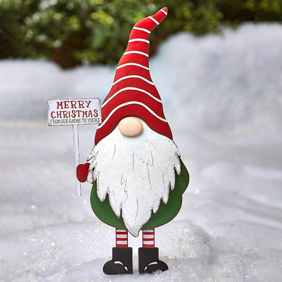 DJKDJL Cadeaux de Festival Nain de Jardin Unique pour les Fêtes de Noël Piquet de Cour avec Consoles de Noël Figurine Festive Décoration de Jardin Extérieure Idéale pour la Déco de Maison de Noël