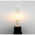 thumbnail image 3 of Clear 3.5W LED T10 Tubular Light Bulb - Nickel Plated E26 Medium Base (40 Watt Equivalent) | 4 Pack, 3 of 4