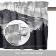 thumbnail image 6 of Snow Mountain Window Valance for Kitchen, Nature Scenery Black Forest Minimalist Rod Pocket Short Curtain for Small Windows, Light Filtering Decorative Valance, 54 x 18 Inch, 1 Panel, 6 of 9
