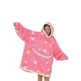 thumbnail image 4 of Shuttle tree Oversized Wearable Blanket Hoodie For Adult Kids Hooded Sherpa Sweatshirt With Front Pocket, 4 of 6