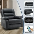 thumbnail image 6 of Korser Oversized Swivel Rocker Recliner Chair for Adults Faux Leather for Nursery Living Room,Black, 6 of 7