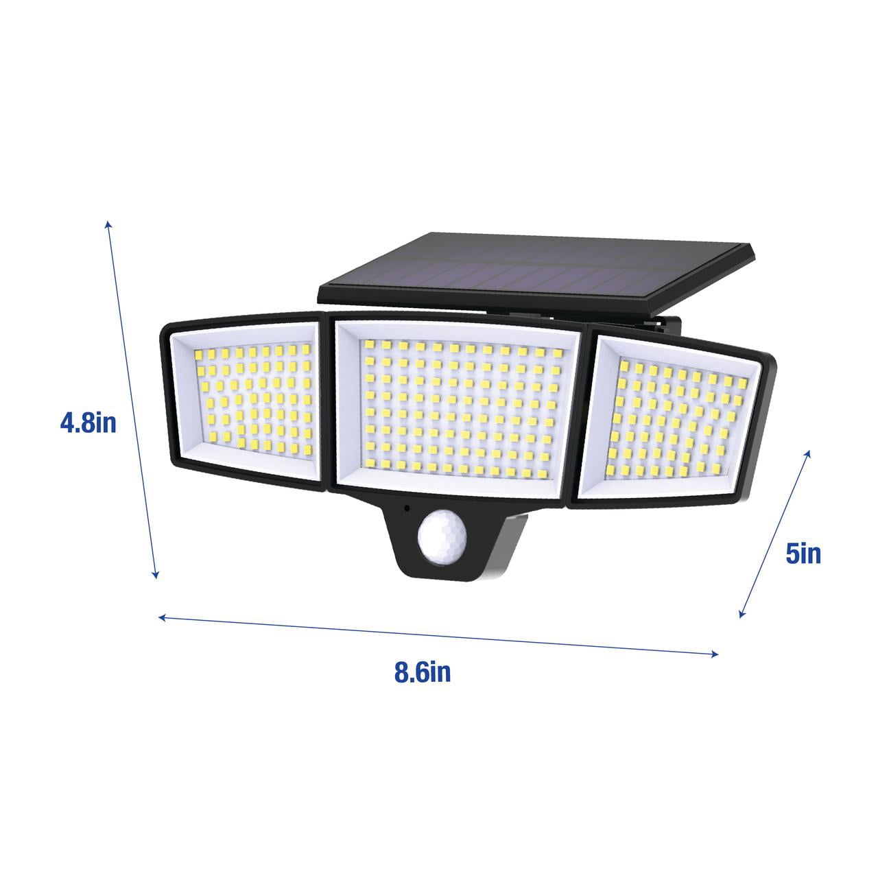Tzumi Solar Lights Motion Sensor Outdoor Flood Lights with Wireless Remote, 3 Adjustable Lighting Modes, Waterproof, 2-Pack