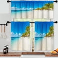thumbnail image 3 of LALILO Kitchen Curtains and Valances Set of 3 36" Paradise Window Treatment Tiers for Window Decor, 3 of 5