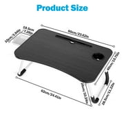 Laptop Desk for Bed ,WLRETMCI Lap Desks for Bed Tray Table with Drawer,Portable Laptop Desk Table for Eating Writing Reading Notebook Holder & Stand for Sofa Couch Floor