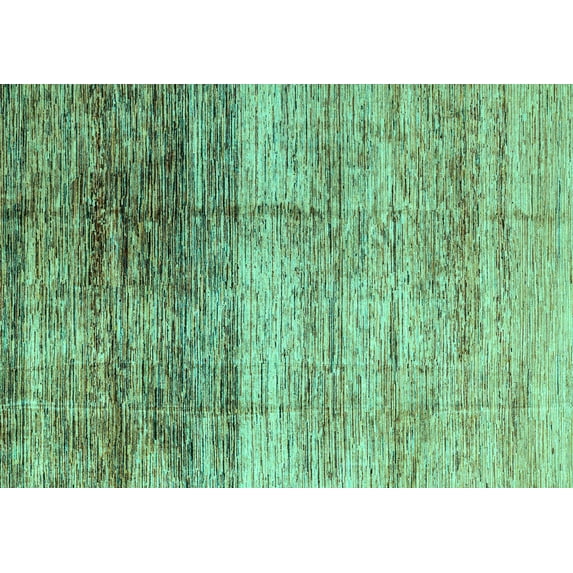 Ahgly Company Indoor Rectangle Abstract Turquoise Blue Modern Area Rugs, 8' x 10'