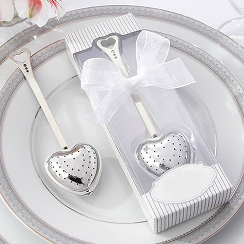 Heart Design Spoon Tea Infuser Filter Souvenir Wedding Party Favor Gift Decor JB 