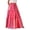 Hot Pink, variant on Women's Floral Print Boho Maxi Skirt Elastic High Waist, Pleated Ruffle, Flowy Long Skirt, Polyester, Suitable for Outings