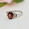 thumbnail image 3 of Garnet Ring, Men's Ring, Oval Cut Ring, Wedding Ring, 925 Sterling Silver Ring, Gift For Him, 3 of 5