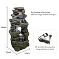 thumbnail image 4 of 7-Tiers Rocks Outdoor Garden Water Fountain- 60" High Large Cascading Waterfall Floor Standing Water Features with LED Lights for Garden and Patio Decor, 4 of 13