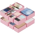 thumbnail image 1 of 12PCS Organizr de Ropa Interior, Plegable cajones organizres, Separres de Cajones,Tela Closet Organizr Varios Tamaños, para Sujetres, Calzones, Calcetines,Ropa de Bebé (Rosa roja), 1 of 3