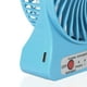 Ventilateur de Lumière Rechargeable Portable Mini Bureau USB Recharge Air Cooler Régulation de la Vitesse 3 Modes Fonction d'Éclairage LED Refroidissement (Bleu) – image 5 sur 7