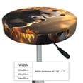 thumbnail image 4 of Zufioo Maple Forest Panda Print Round Bar Chair Cushion Cover, Elastic Round Stool Protector, Dustproof and Non-slip Bar Kitchen Restaurant Chair Mat-12 inch, 4 of 7