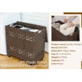 thumbnail image 6 of CHERISHGARD Laundry Hamper 135L Handwoven Rattan Laundry Basket with Lid & Heightened Feet 3 Removable Liner Bags 26x13x26 Inches, 6 of 7