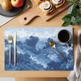 thumbnail image 2 of Abstract Pine Trees Placemats Set of 4 Blue Forest Fogged Mist Contemporary Zen Place Mats Indoor Wipeable Table Mats Washable Cloth Dining Table Placemats for Kitchen Holiday Party Decor 13x19 Inch, 2 of 9