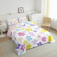 thumbnail image 3 of Castle Fairy Chic Flowers 3 Pieces Queen Comforter Set for Female Men Women,Spring Garden Ultra Soft Bedding Sets,Floral Blossoms Bedding Comforter Set Breathable,Breathable Home Decor,Reversible, 3 of 8
