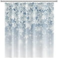 thumbnail image 5 of Snowflake Shower Curtain Crystal Clear and Glittering Snowflakes Waterproof Polyester Shower Curtain for Bathroom Decor Set with Hooks 72Wx84L inches, 5 of 6