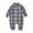 Blue, variant on Darzheoy Infant Baby Rompers Solid Color Spring Summer Lapel Crawling Jumpsuits Plaid Long Sleeve Casual Cute Pajamas Clothes For Boys And Girls ,Size 0-24 Months