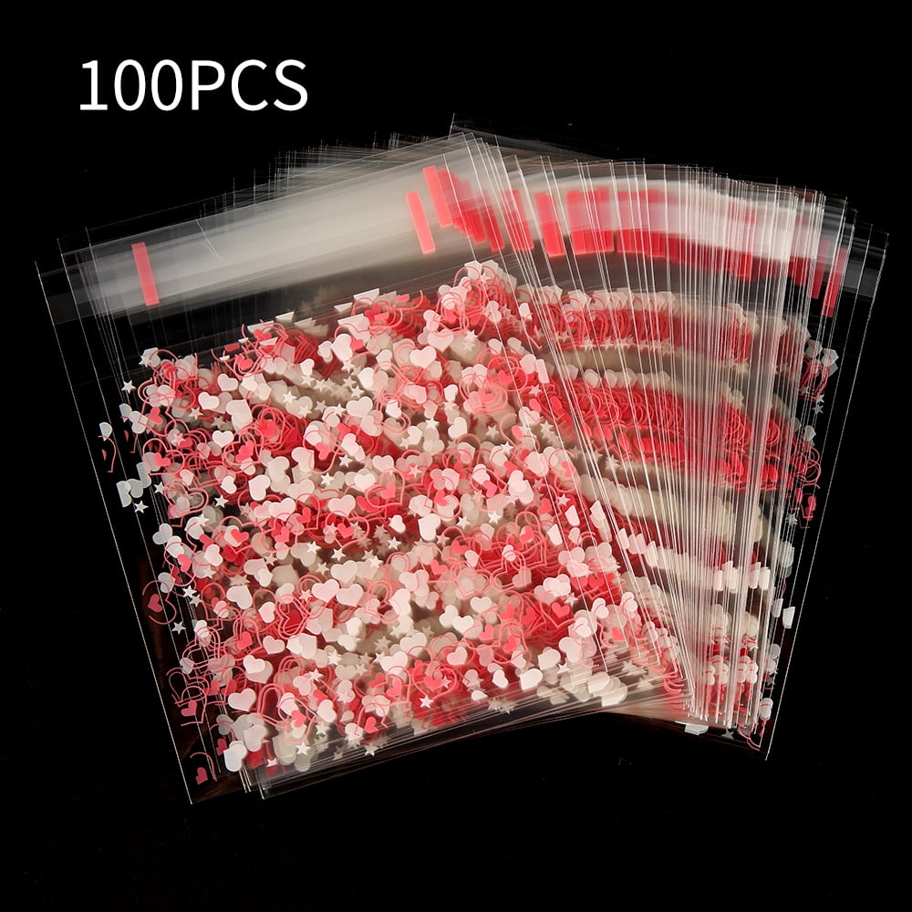 Willstar Self Adhesive Clear Party Favor Bag Resealable Treat Bags Xmas Gift Plastic Bags