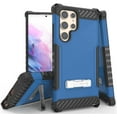 thumbnail image 1 of Tri-Shield Series for Samsung Galaxy S22 Ultra 5G Case, Tri-Shield [Military Grade] Rugged Cover with Metal Kickstand [Includes Wrist Strap Lanyard] - Blue, 1 of 7