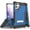 Blue, variant on Tri-Shield Series for Samsung Galaxy S22 Ultra 5G Case, Tri-Shield [Military Grade] Rugged Cover with Metal Kickstand [Includes Wrist Strap Lanyard]