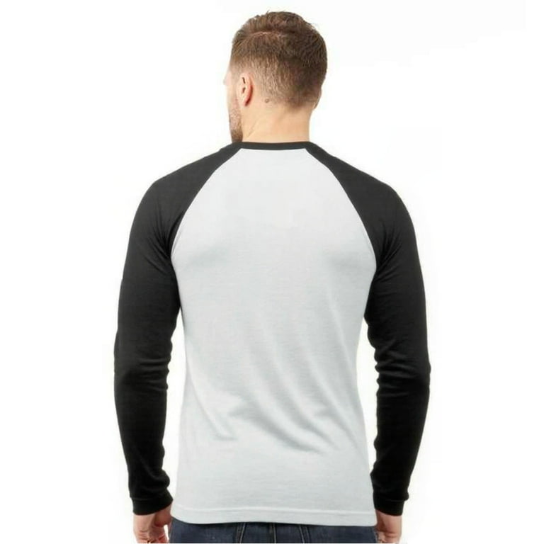 COUVER Men's Long Sleeve Raglan Cotton T-Shirt photo 2