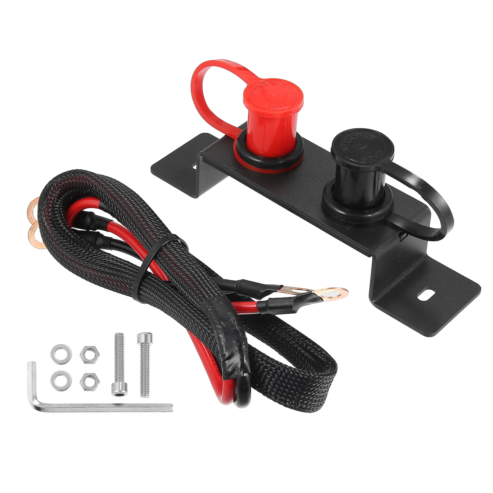 Unique Bargains 1 Set Car Battery Jump Post Starter Remote Battery Terminal Relocation Kit for UTV ATV Trucks
