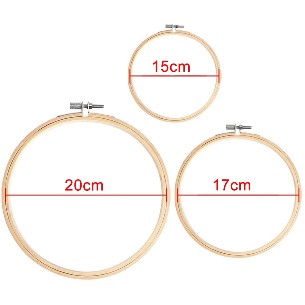 Cerceau De Cadre De Point De Croix 20/26cm Cerceau De Broderie En Bambou Cercle Réglable Anneaux De Cerceau De Point De Croix Pour La Broderie à La Main, Broderie Au Point De