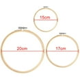 thumbnail image 2 of Juego de marcos de aros para bordar Vhermosa Aro de costura de madera Natural 3 piezas, 2 of 8