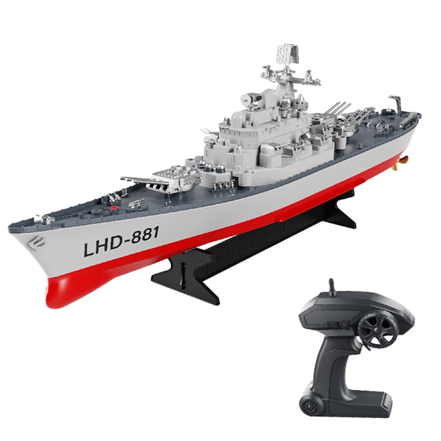 Acorazado teledirigido Barco teledirigido 2,4 GHz impermeable de gran tamaño