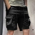 thumbnail image 2 of Men's Shorts Cargo Big & Tall Gym Shorts Relaxed Fit Water Resistant Summer Water Resistant Quick Dry Shorts with 4 Pockets Black,XL, 2 of 6