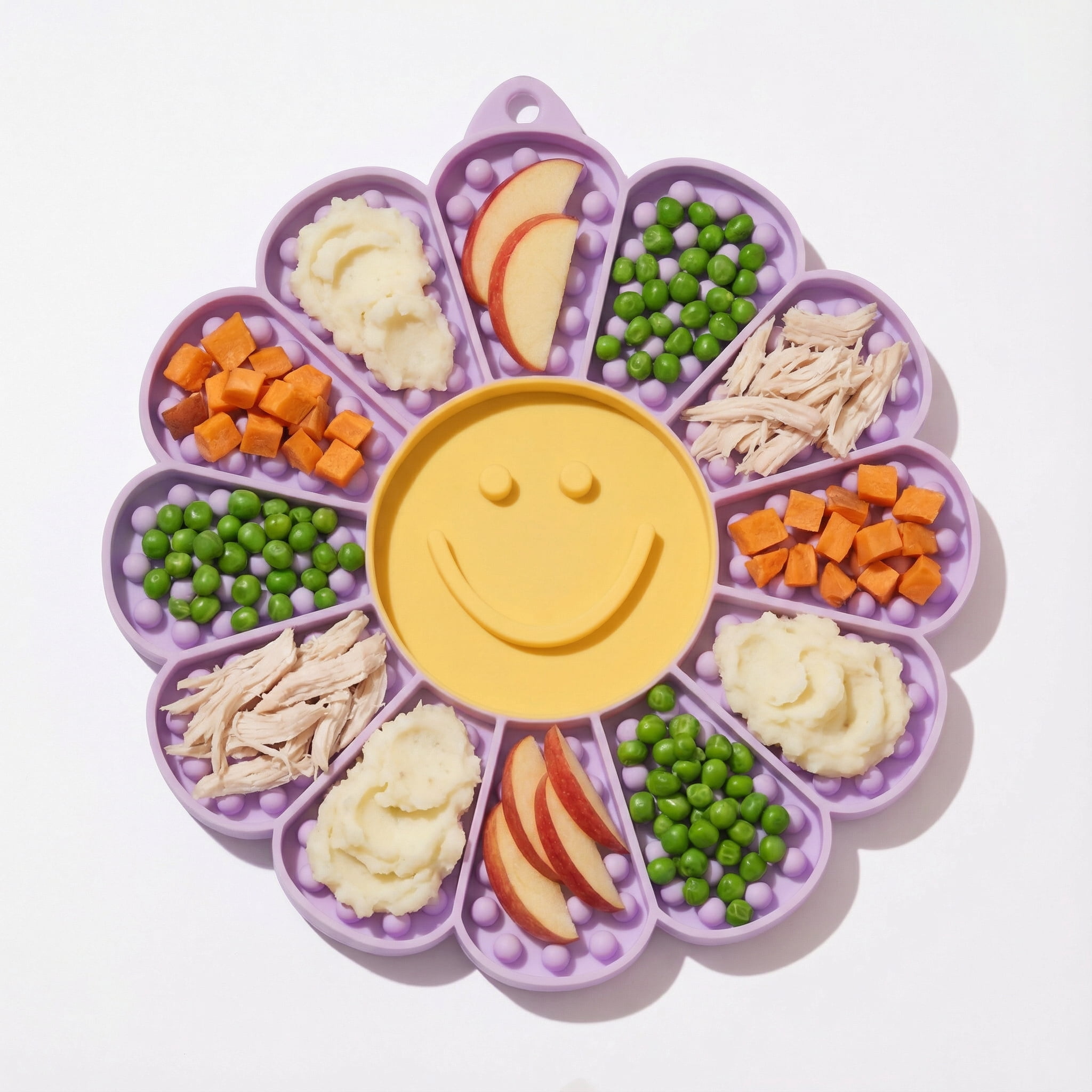 Oodles Silicone Smiley Daisy Dog Lick Mat 2- Pack Set, Multicolored, One Size