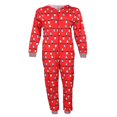 thumbnail image 3 of Family Matching Christmas Pajamas Set String Lights Pattern One-Piece Zip-Front Romper with Hood for Father Mother Kids, 3 of 6