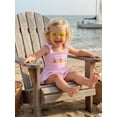 thumbnail image 3 of BemeyourBBs Toddler Baby Girl Sailboat Swimsuit Infant Bathing Suit Summer One Piece Swimwear Cute Sailboat Print Strap Tie Up Sleeveless Beachwear, 3 of 9