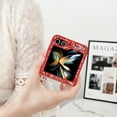 thumbnail image 2 of Allytech for Galaxy Z Flip 5 Case Glitter, Bling Rhinestone Slim Fit Shell Shockproof Bumper Anti-Scratch TPU Rugged Phone Case Cover for Samsung Galaxy Z Flip 5 - Red, 2 of 3