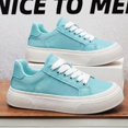 thumbnail image 3 of Men's Light Blue Mesh Breathable Platform Sneakers, Casual Summer Low-Top Shoes, 3 of 10