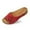 Red, variant on Slippers for Women,Stylish Opentoe Wedges With Leather Top And Flower Slippers Are Comfortable Shoes With Temperament,Womens Slippers,Black,7.5