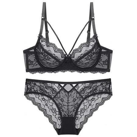 

Women s Sports Bra Lace Transparent Hollow Comfortable And Breathable Underwear Set Soft Breathable Bras For Woman