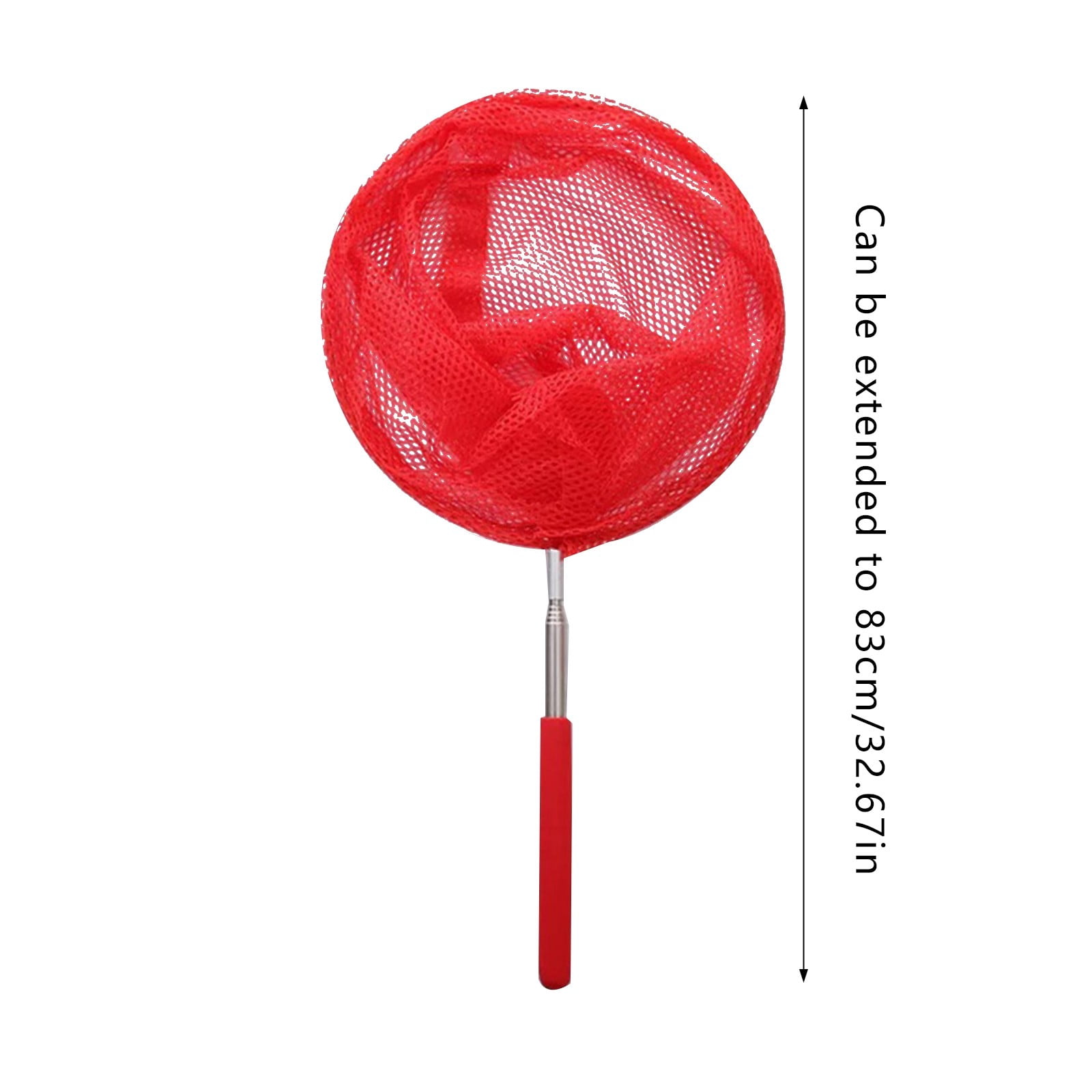 Filet De Pêche Télescopique Pour Enfants - Tige Acier Inox Réglable 38-150 Cm - Diamètre Filet 28 Cm - Avec Sac De Rangement
