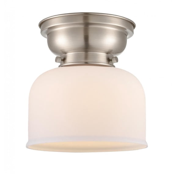 623-1F-SN-G71-L-Innovations Lighting-X-Large Bell-1 Light Flush Mount in Industrial Style-12 Inches Wide by 9.4 Inches High Brushed Satin Nickel