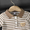 thumbnail image 4 of TOWED22 Toddler Baby Boy Clothes Short Sleeve T Shirt Top Shorts Set 2Pcs Casual Summer Outfits Brown,9-12 M, 4 of 8