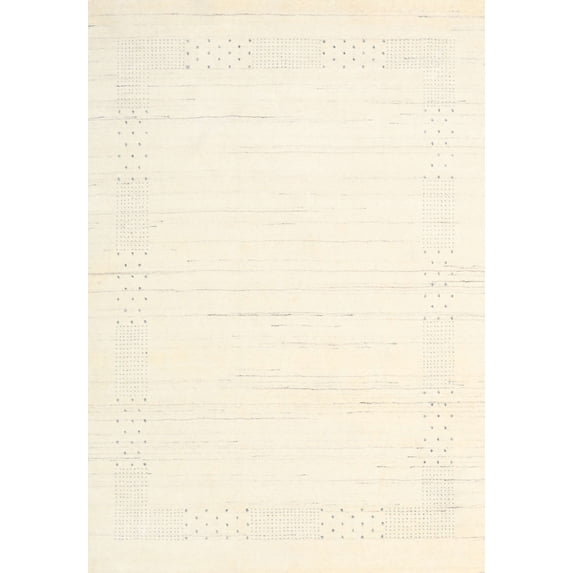 Ahgly Company Indoor Rectangle Contemporary Beige Solid Area Rugs, 8' x 10'