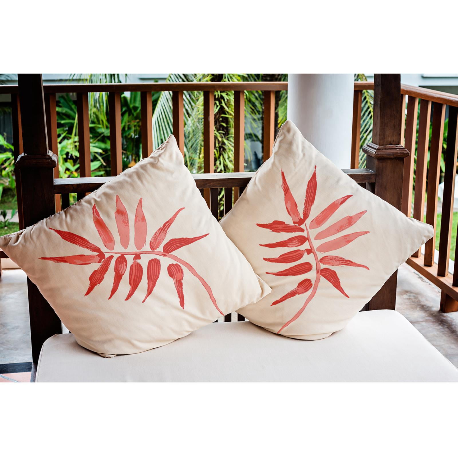 E by Design Frond Indoor/Outdoor Throw Pillow