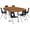 Oak, variant on Flash Furniture Emmy Mobile 86" Oval Wave Flexible Laminate Activity Table Set with 18" Student Stack Chairs, Oak/Black