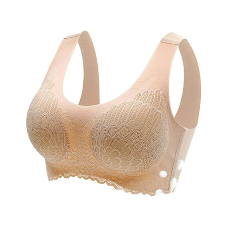 

TINYSOME Women Wide Strap Seamless T-Shirt Bras Lace Splicing Sport Bralette with Padding