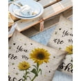 thumbnail image 3 of Outdoor Throw Pillow Cover Rural Farm Sunflowers and Bees Waterproof Cushion Covers 2 Pack Vintage Newspapers Texture Pillow Cases Home Decoration for Patio Garden Couch Sofa, 3 of 7