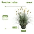 thumbnail image 5 of FloraFairy 3ft Onion Grass, Artificial Plant and Greenery, Fake Floor Plants Indoor Outdoor, Potted Faux Green Bristlegrass with Yellow Spikes, Horsetail Reed Grass, House Decorative, 5 of 8