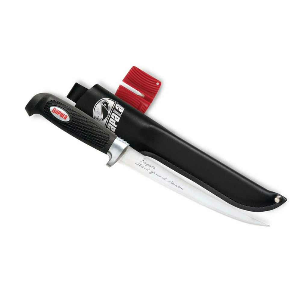 6 Soft Grip Fillet / Single Stage Sharpener / Sheath, This Soft Grip Fillet Knife is equipped