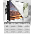 thumbnail image 7 of Sage Green Abstract Outdoor TV Cover 70 to 75 inch Silver Marble Ripples Clouds Luxury Waterproof Dustproof TV Covers for Outside with Zipper Remote Control Pocket Flat Screen Protectors, 7 of 7