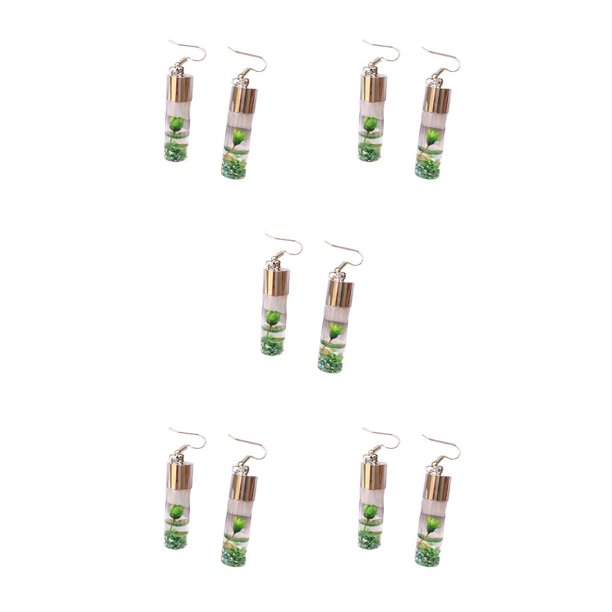 Pendientes de gota Sonducket para mujer colgante de flor joyería elegante nupcial Verde